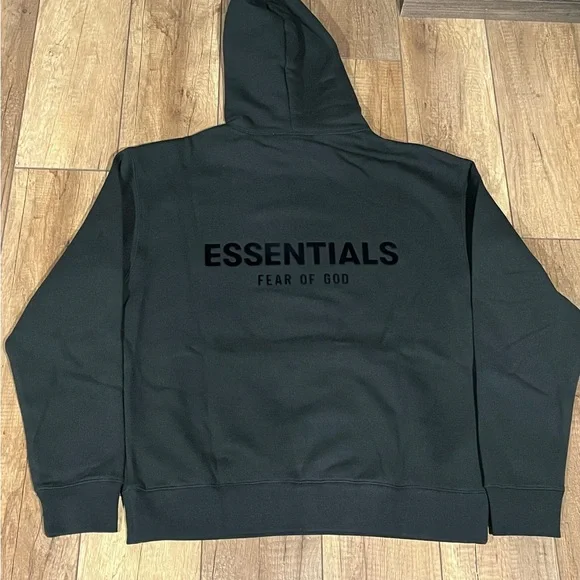 Essentials Fear of God Stretch Limo Black Hoodie and Sweatpants Set - Picture 4 of 16